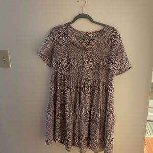 Pink cheetah dress